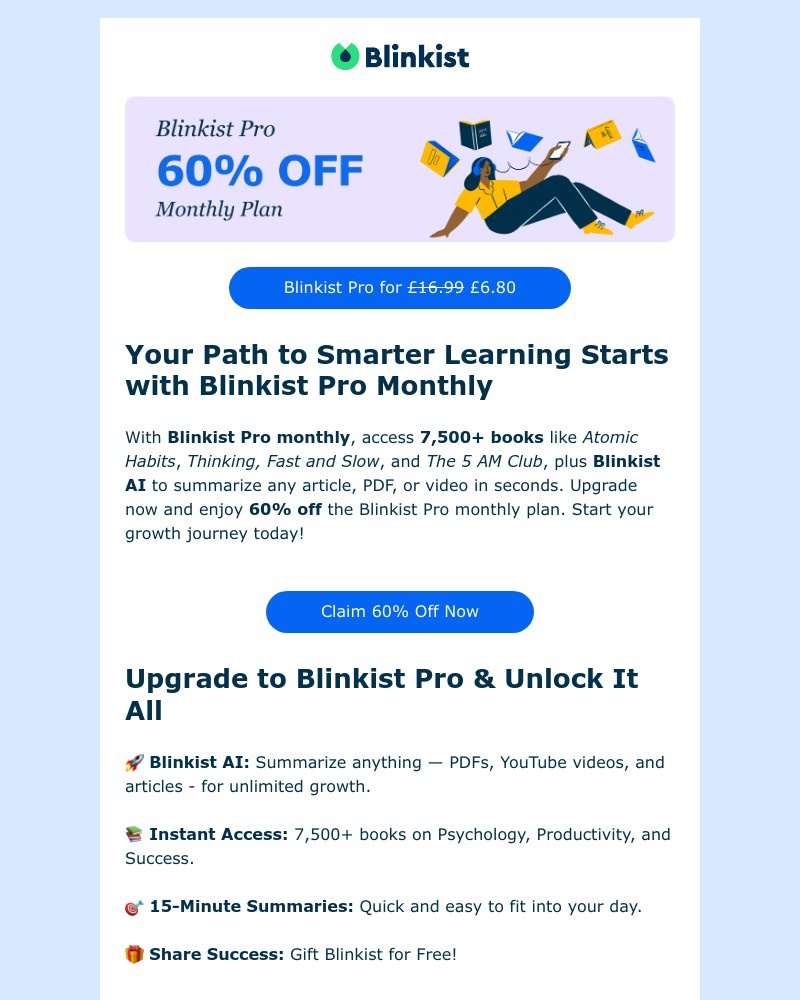 Screenshot of email with subject /media/emails/get-smarter-in-seconds-60-off-blinkist-pro-monthly-ai-7500-books-068984-cropped-e8b74d58.jpg