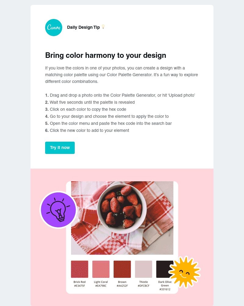 Screenshot of email with subject /media/emails/get-the-perfect-color-palette-from-your-uploaded-photos-17882a-cropped-e03c5a0a.jpg