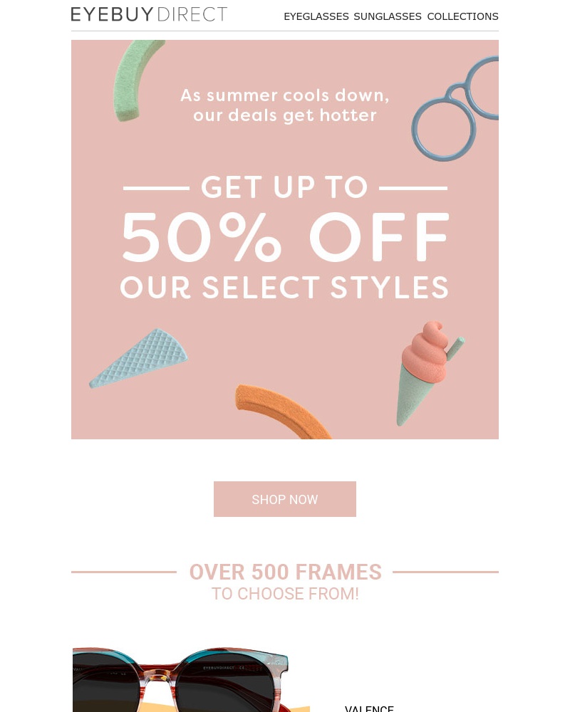 Screenshot of email with subject /media/emails/get-up-to-50-off-500-frames-dont-let-summer-end-cropped-e9f6db4f.jpg