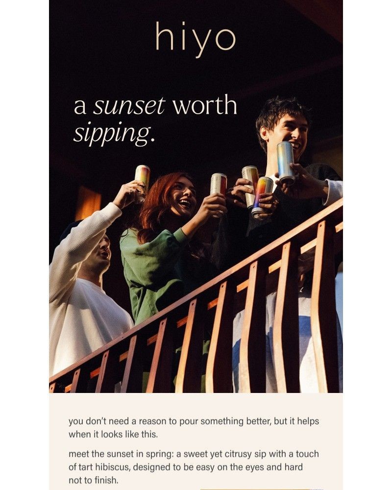 Screenshot of email sent to a hiyo Newsletter subscriber