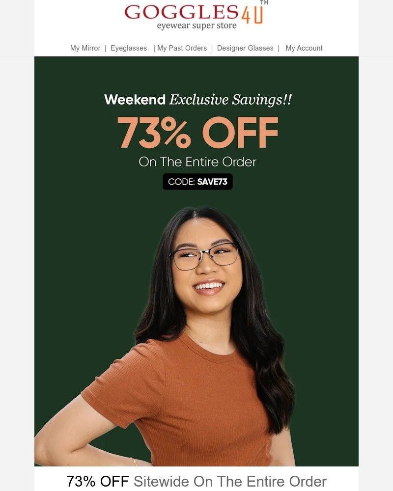 Screenshot of email with subject /media/emails/get-your-weekend-exclusive-73-percent-sale-now-80b6dd-cropped-72bb7f06.jpg