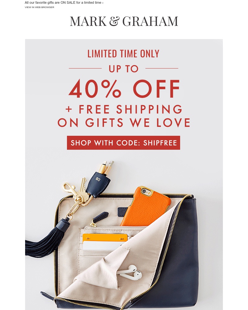 Screenshot of email with subject /media/emails/gift-we-love-the-commute-clutch-save-up-to-40-off-free-shipping-cropped-1ae09014.jpg