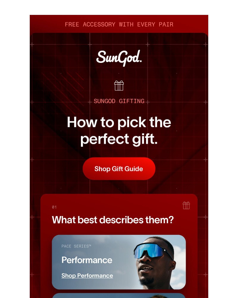 Screenshot of email sent to a SunGod Newsletter subscriber