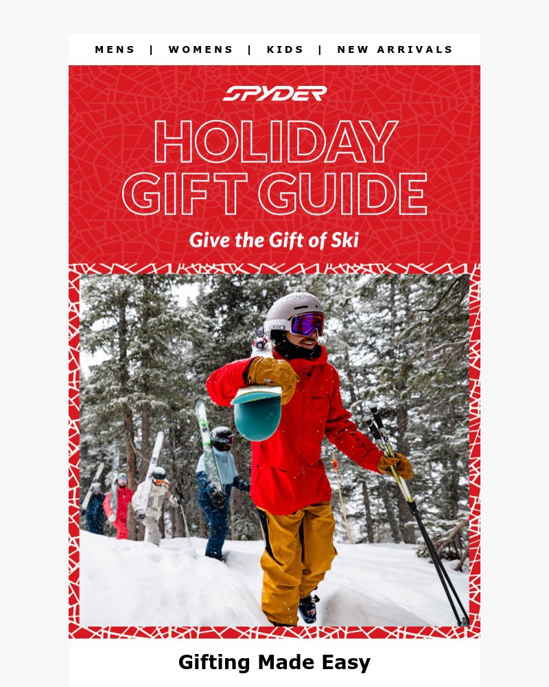 Screenshot of email sent to a Spyder Newsletter subscriber