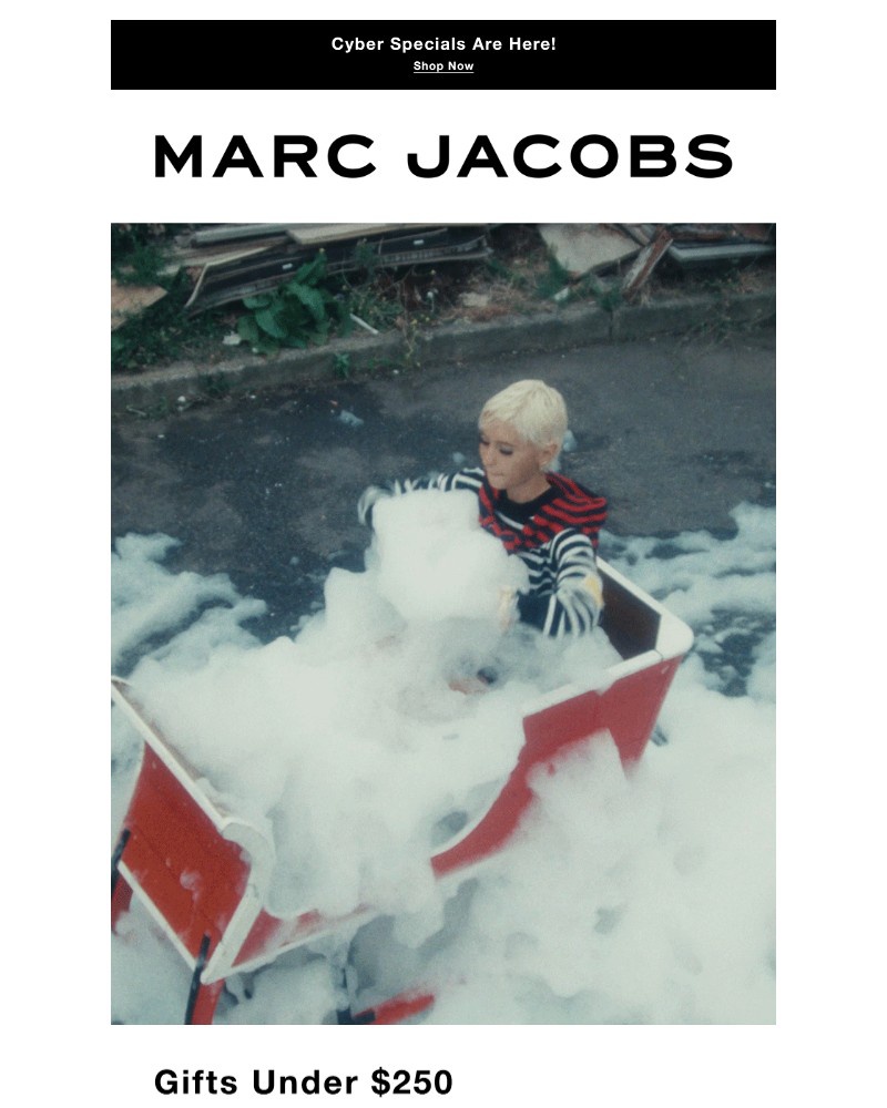 Screenshot of email sent to a Marc Jacobs Newsletter subscriber