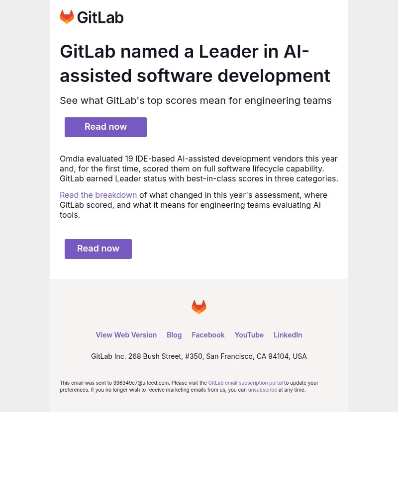 Screenshot of email with subject /media/emails/gitlab-earns-best-in-class-scores-in-omdias-2026-ai-report-b07c51-cropped-ba8e9669.jpg
