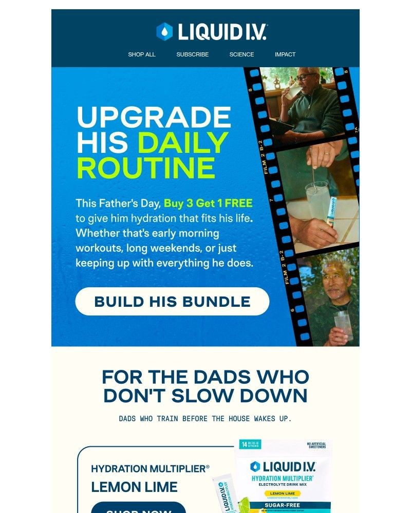 Screenshot of email sent to a Liquid I.V. Newsletter subscriber