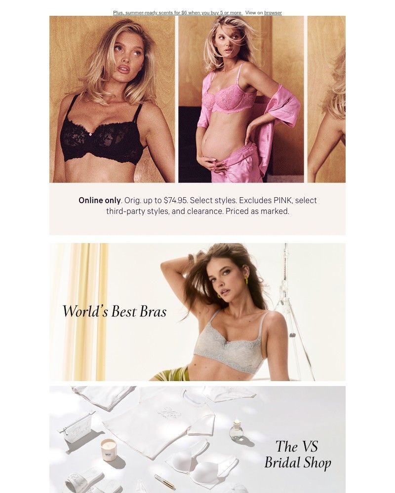 Screenshot of email sent to a Victoria's Secret Newsletter subscriber