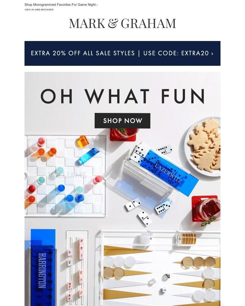 Screenshot of email with subject /media/emails/give-the-gift-of-fun-take-an-extra-20-off-sale-8e7ec6-cropped-e24940b8.jpg