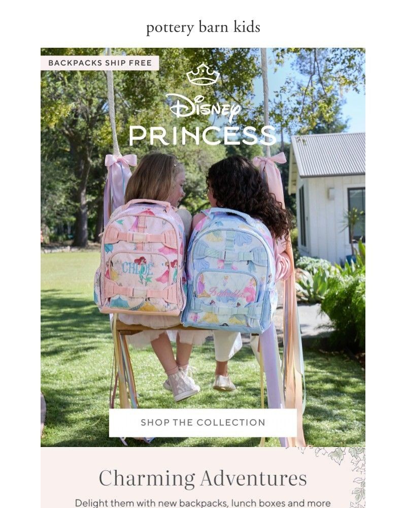 Screenshot of email sent to a Pottery Barn Newsletter subscriber