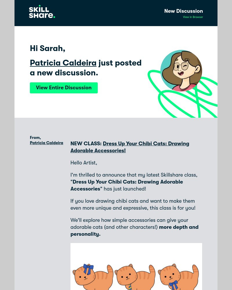 Screenshot of email with subject /media/emails/give-your-cute-cats-personality-new-skillshare-class-inside-d3d09f-cropped-798619d2.jpg