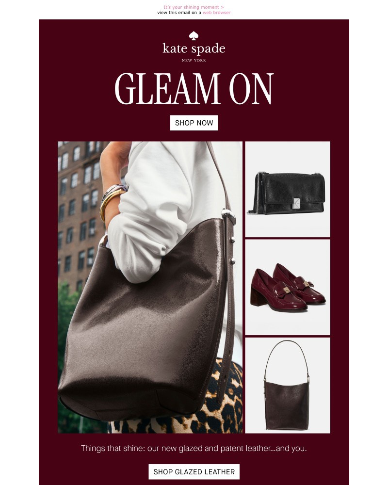 Screenshot of email with subject /media/emails/glossy-glazed-leather-all-new-styles-41a323-cropped-fa913c00.jpg