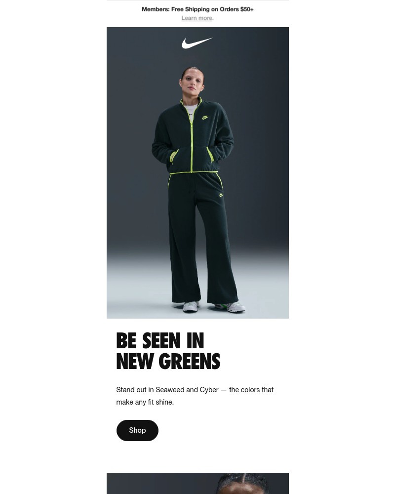 Screenshot of email sent to a Nike Registered user