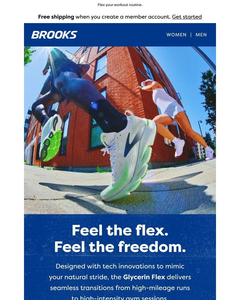 Screenshot of email sent to a Brooks Newsletter subscriber