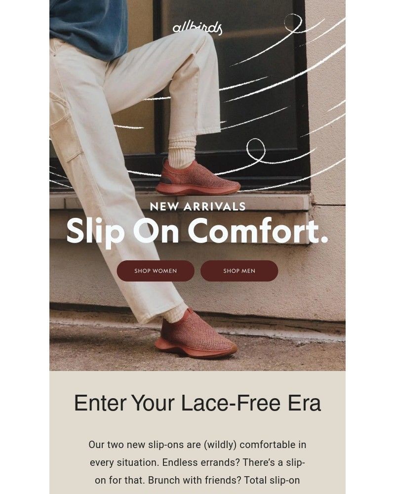 Screenshot of email sent to a Allbirds Newsletter subscriber