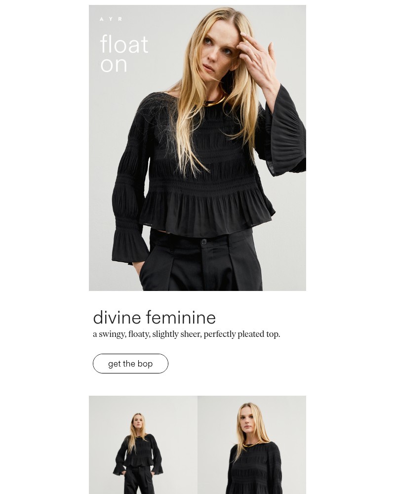 Screenshot of email sent to a AYR Newsletter subscriber