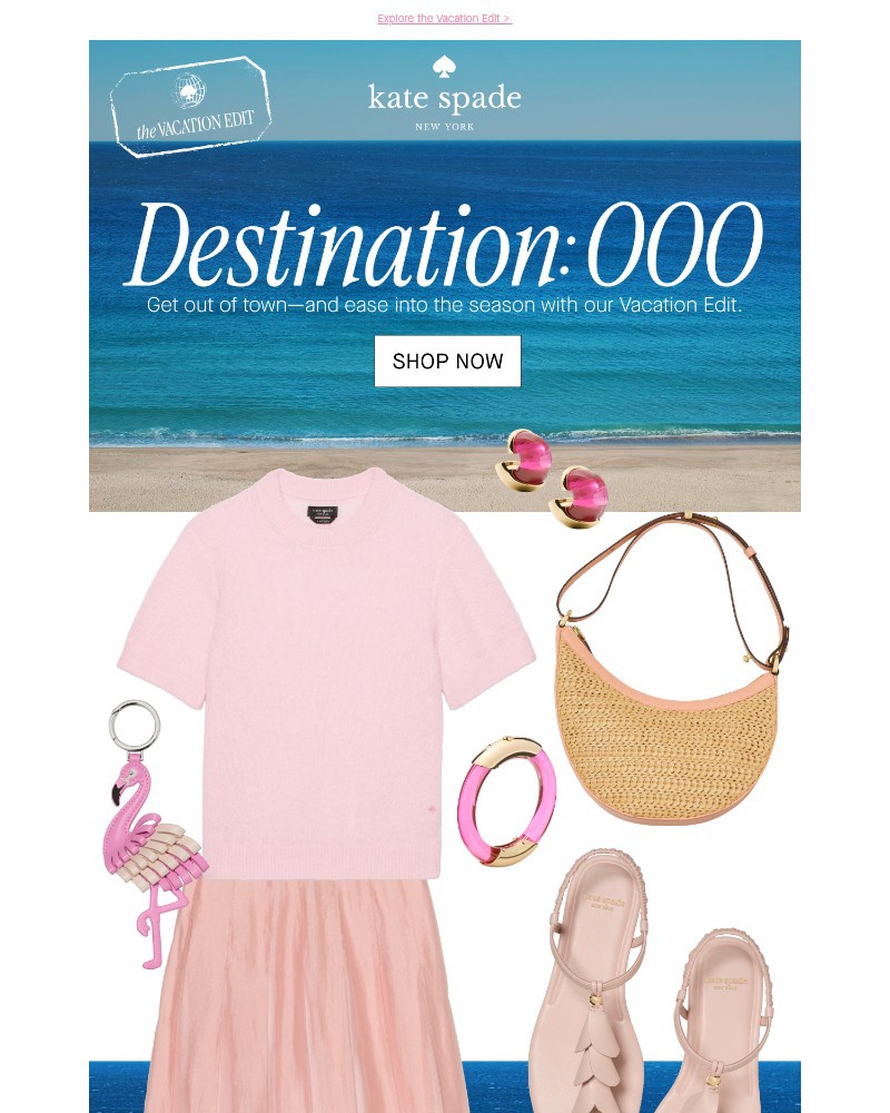 Screenshot of email sent to a Kate Spade Newsletter subscriber