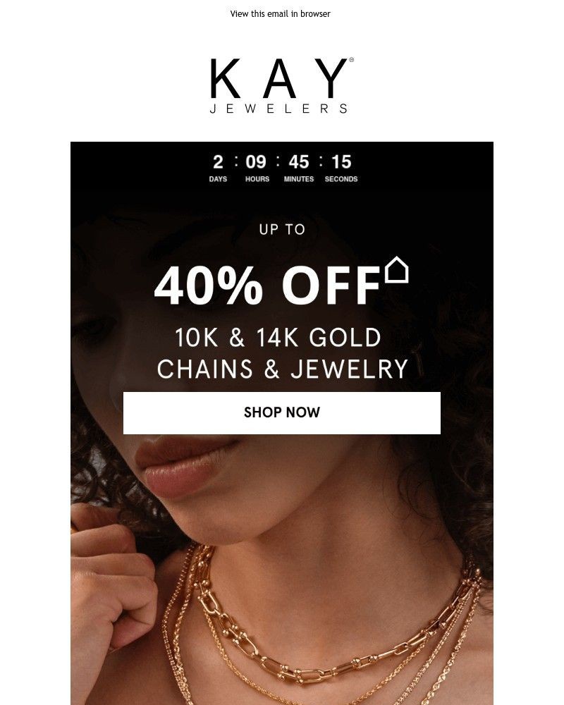 Screenshot of email sent to a Kay Newsletter subscriber
