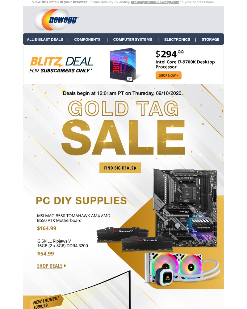 Screenshot of email with subject /media/emails/gold-tag-sale-29499-intel-core-i7-9700k-desktop-processor-b7456b-cropped-9442af5a.jpg
