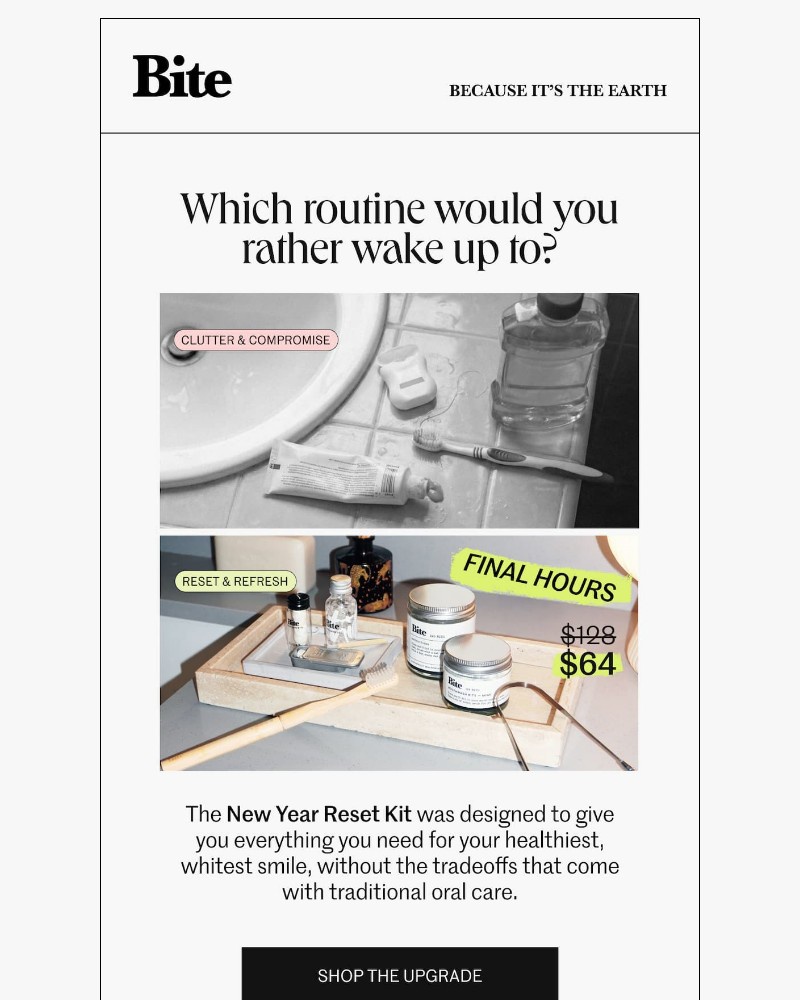 Screenshot of email sent to a Bite Course customer