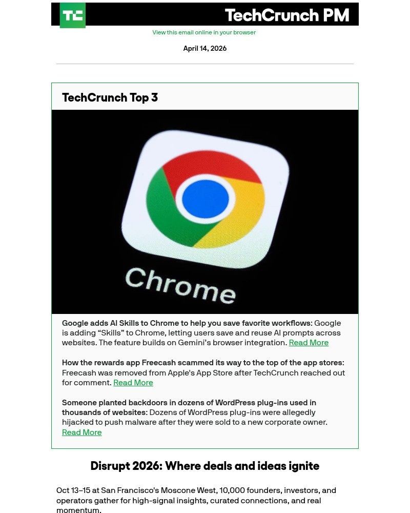 Screenshot of email with subject /media/emails/google-adds-ai-skills-to-chrome-to-help-you-save-favorite-workflows-33ed30-croppe_CkURL9q.jpg