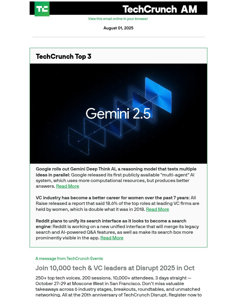 Screenshot of email with subject /media/emails/google-rolls-out-gemini-deep-think-ai-a-reasoning-model-that-tests-multiple-ideas_oME5bLa.jpg