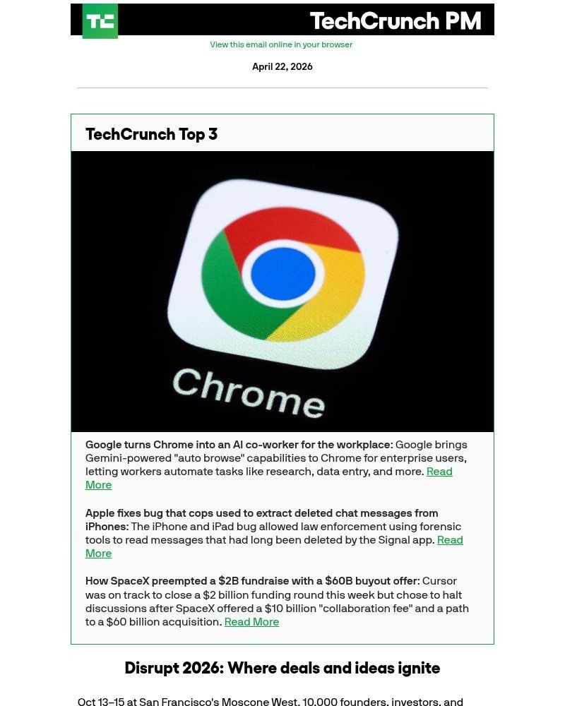 Screenshot of email with subject /media/emails/google-turns-chrome-into-an-ai-co-worker-for-the-workplace-8f91e7-cropped-65cf885b.jpg