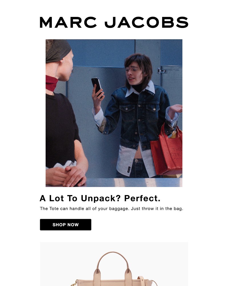 Screenshot of email sent to a Marc Jacobs Newsletter subscriber