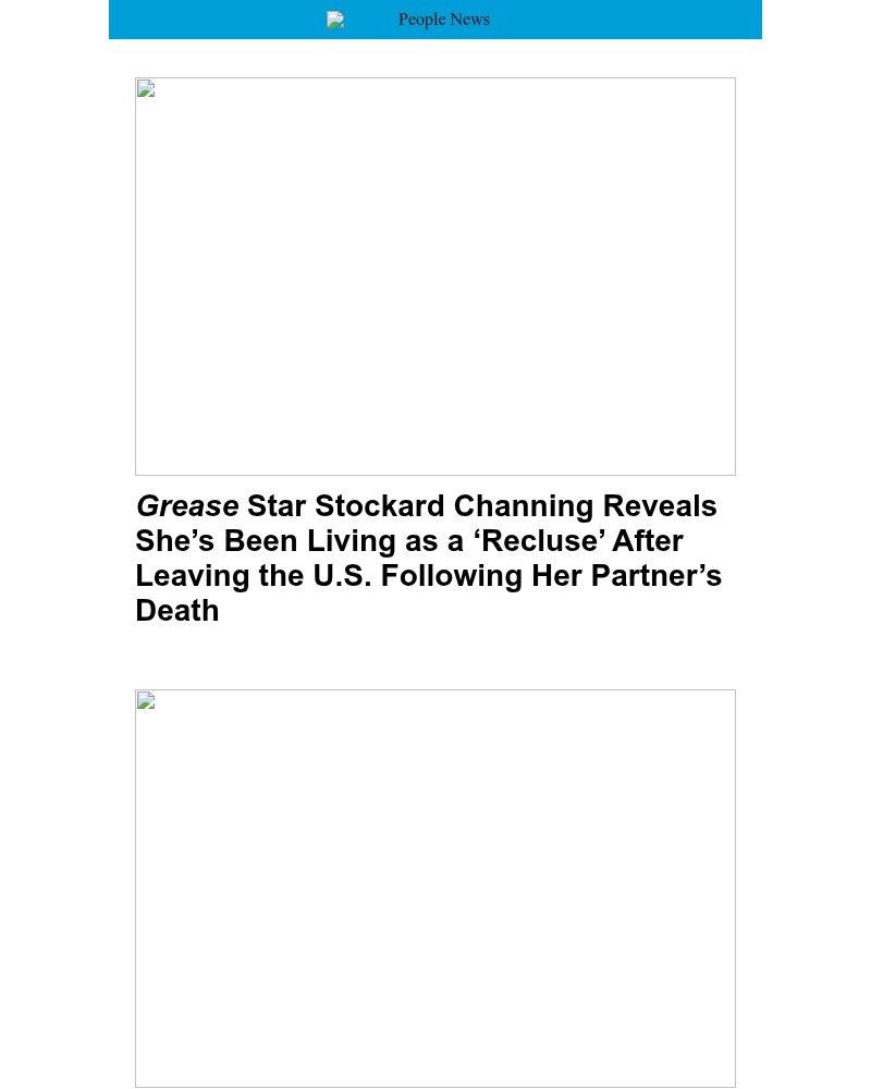 Screenshot of email sent to a People Newsletter subscriber