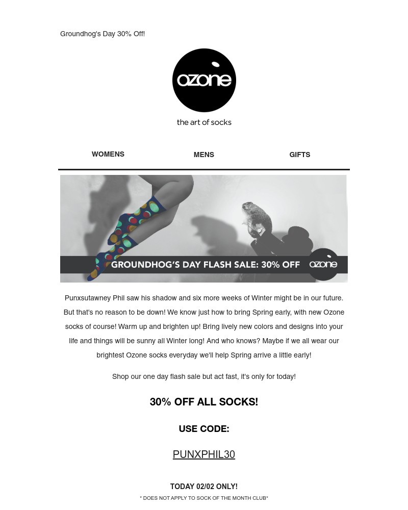 Screenshot of email with subject /media/emails/groundhogs-day-flash-sale-30-off-fd9753-cropped-60910e84.jpg