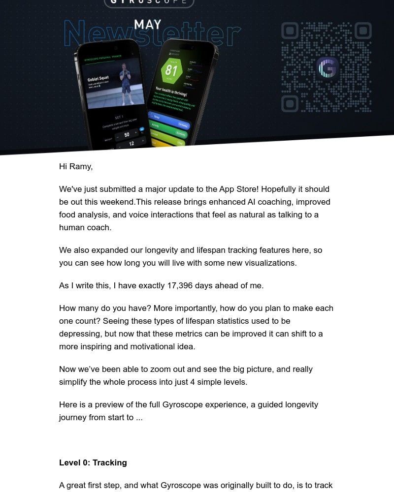Screenshot of email with subject /media/emails/gyroscope-newsletter-how-to-live-longer-with-science-successful-weight-loss-stori_eeG0X8S.jpg
