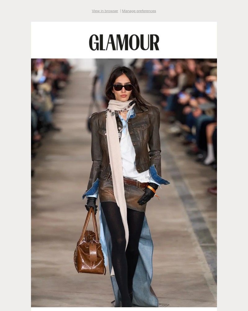 Screenshot of email sent to a Glamour Newsletter subscriber