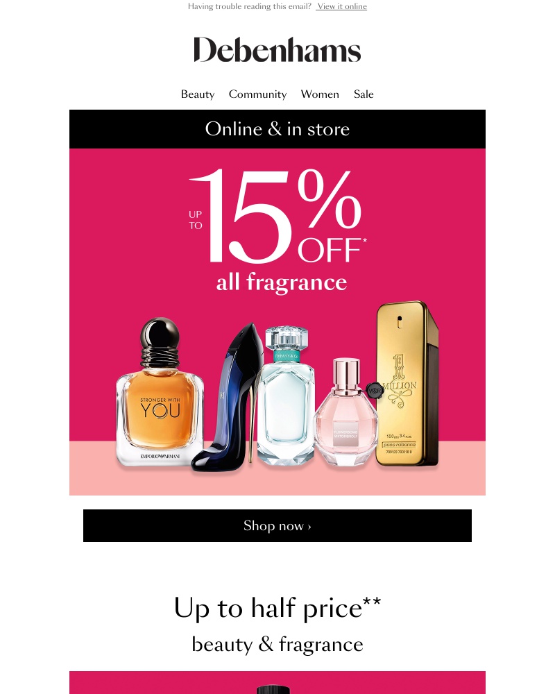 Screenshot of email with subject /media/emails/half-price-sale-now-on-plus-15-off-all-fragrance-cropped-c9a01d8b.jpg