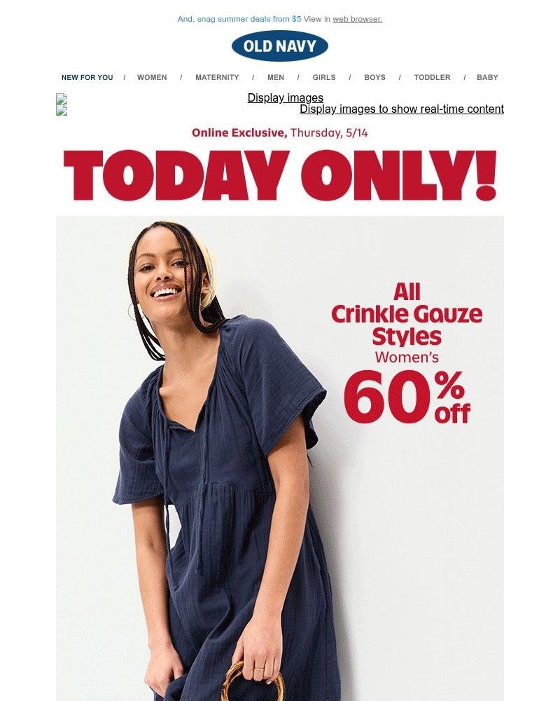 Screenshot of email with subject /media/emails/happening-now-50-off-all-womens-crinkle-gauze-styles-for-summer-7a160d-cropped-bd54f708.jpg