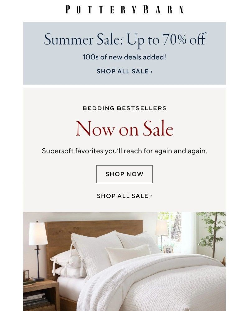 Screenshot of email sent to a Pottery Barn Cart abandoner