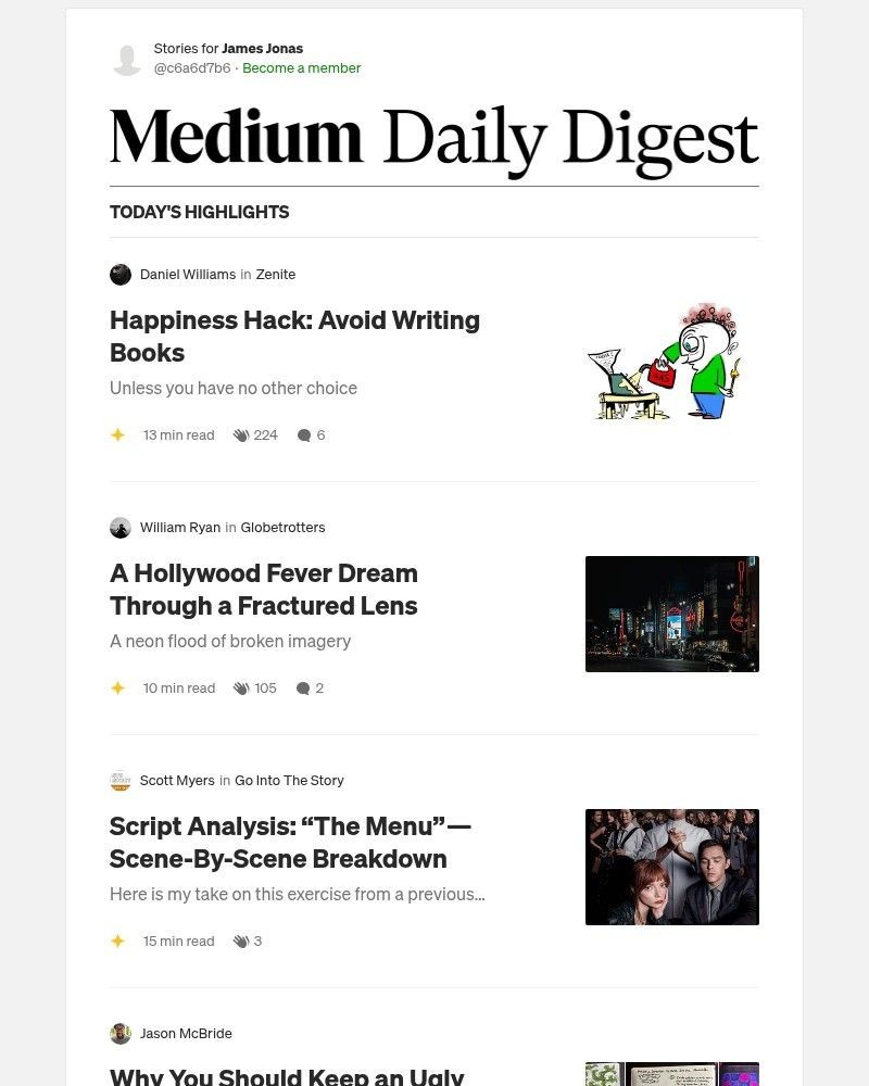 Screenshot of email with subject /media/emails/happiness-hack-avoid-writing-books-daniel-williams-in-zenite-9ed279-cropped-6ebb96c2.jpg