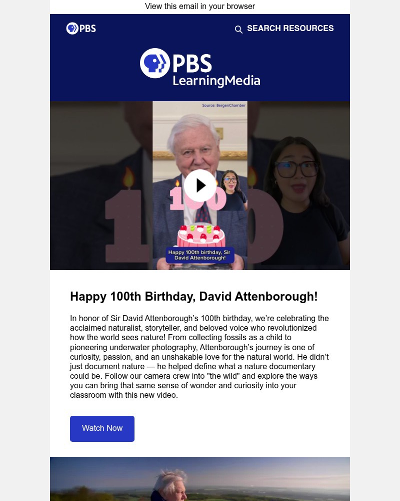 Screenshot of email with subject /media/emails/happy-100th-birthday-sir-david-attenborough-8f1771-cropped-493951a7.jpg