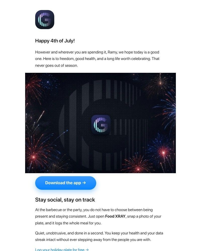 Screenshot of email sent to a Gyroscope Registered user