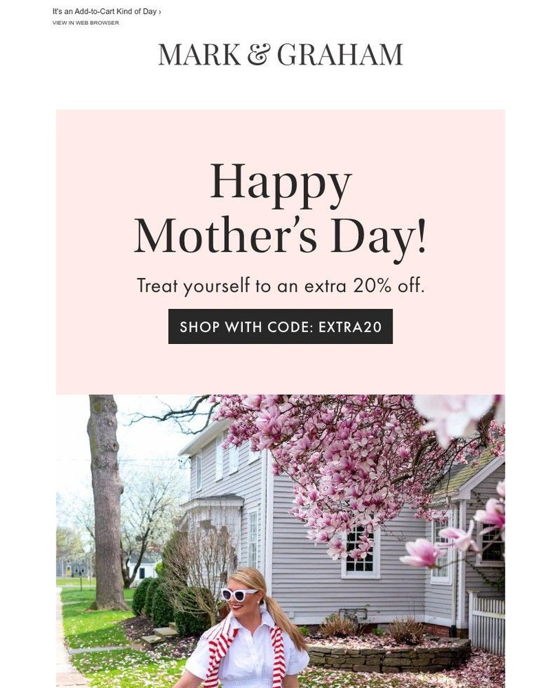 Screenshot of email with subject /media/emails/happy-mothers-day-treat-yourself-to-20-off-sale-42a26a-cropped-809df08b.jpg