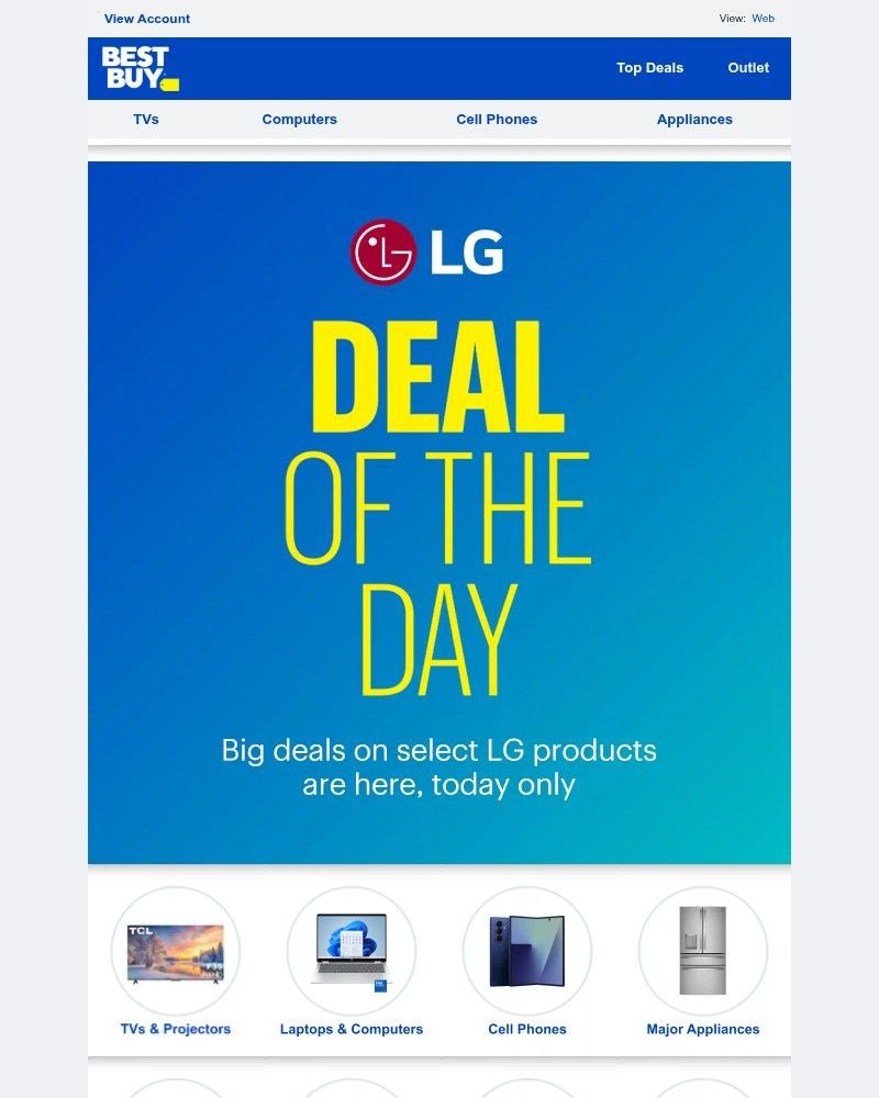 Screenshot of email sent to a Best Buy Newsletter subscriber