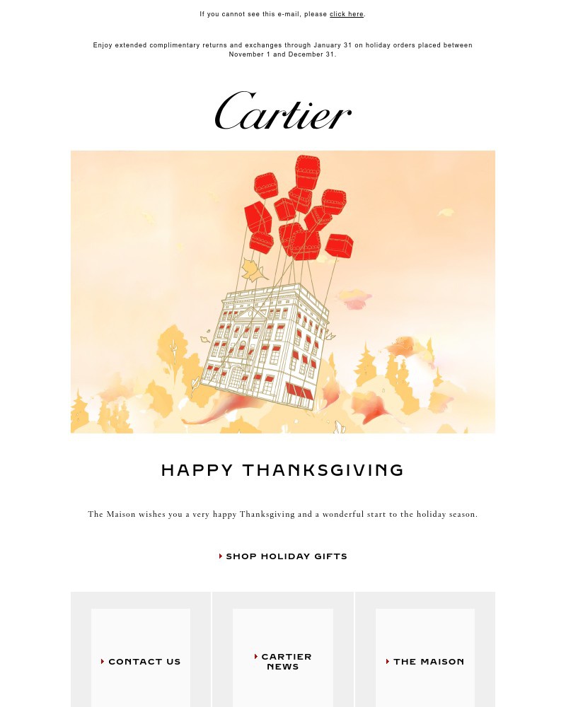 Cartier Newsletter subscriber