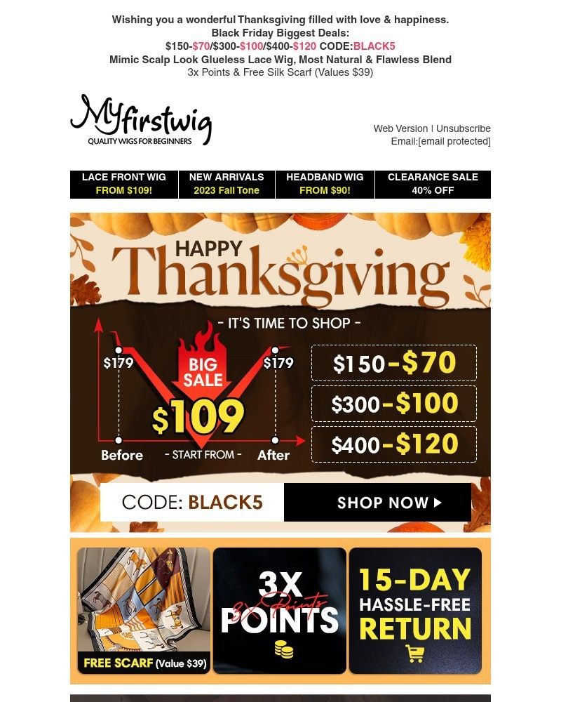 Screenshot of email with subject /media/emails/happy-thanksgiving3x-points-limited-time-from-109-lace-wig-free-scarf-values-39-2_meQZl07.jpg