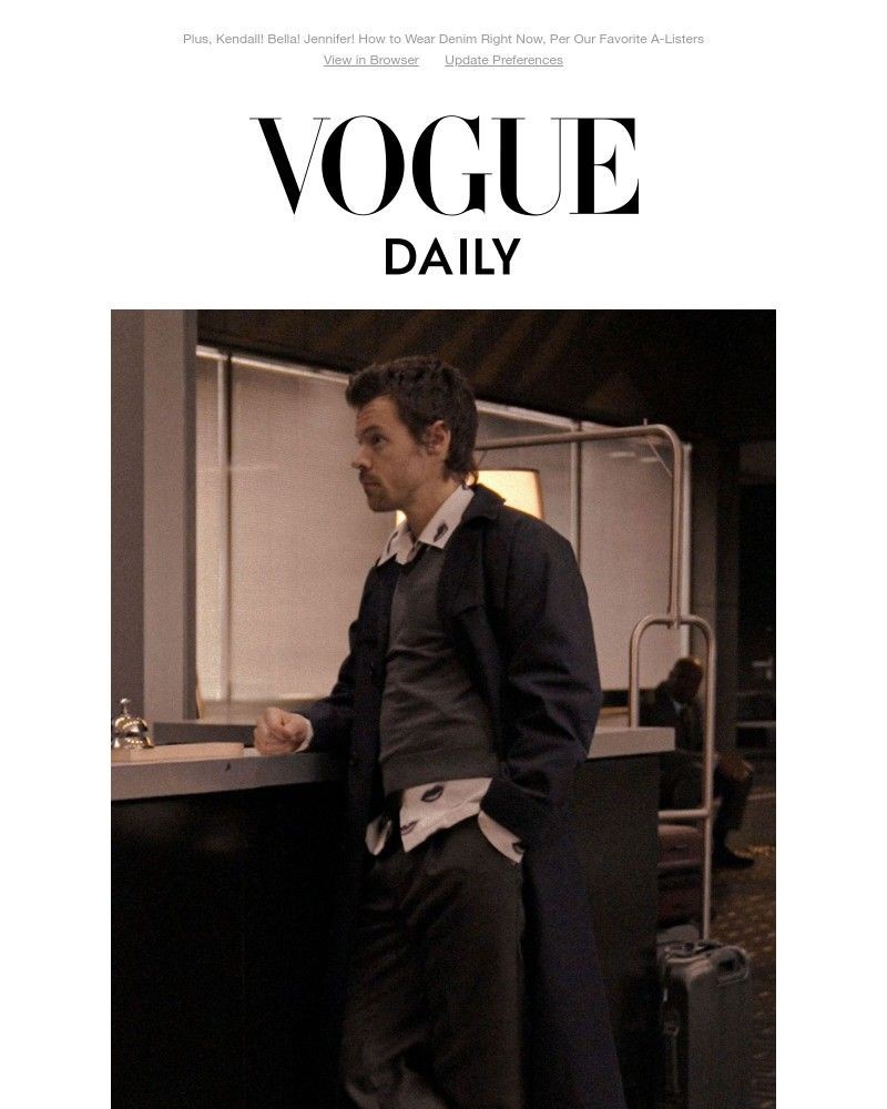 Screenshot of email sent to a Vogue Newsletter subscriber