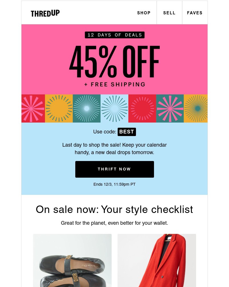 Screenshot of email with subject /media/emails/has-nothin-on-you-45-off-sale-15bbdf-cropped-5221508a.jpg