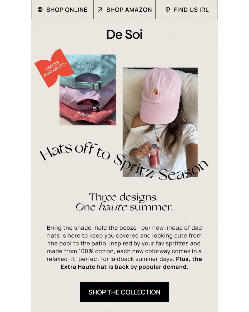 Screenshot of email with subject /media/emails/hats-just-dropped-inspired-by-your-fav-spritzes-2f99f9-cropped-1a9d74f0.jpg