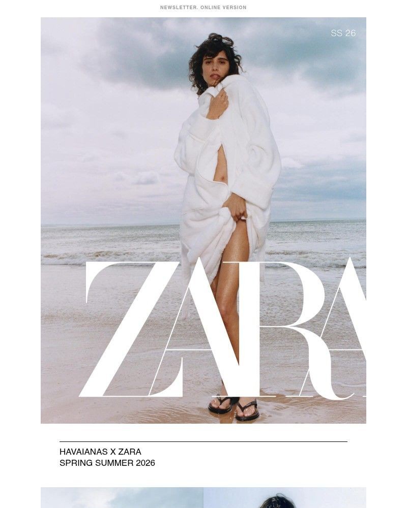 Screenshot of email sent to a Zara Newsletter subscriber