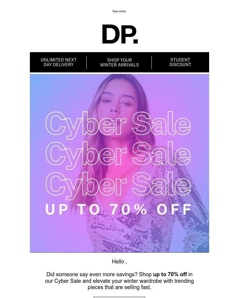 Screenshot of email with subject /media/emails/have-you-explored-our-cyber-sale-savings-yet-68a68a-cropped-433cb903.jpg