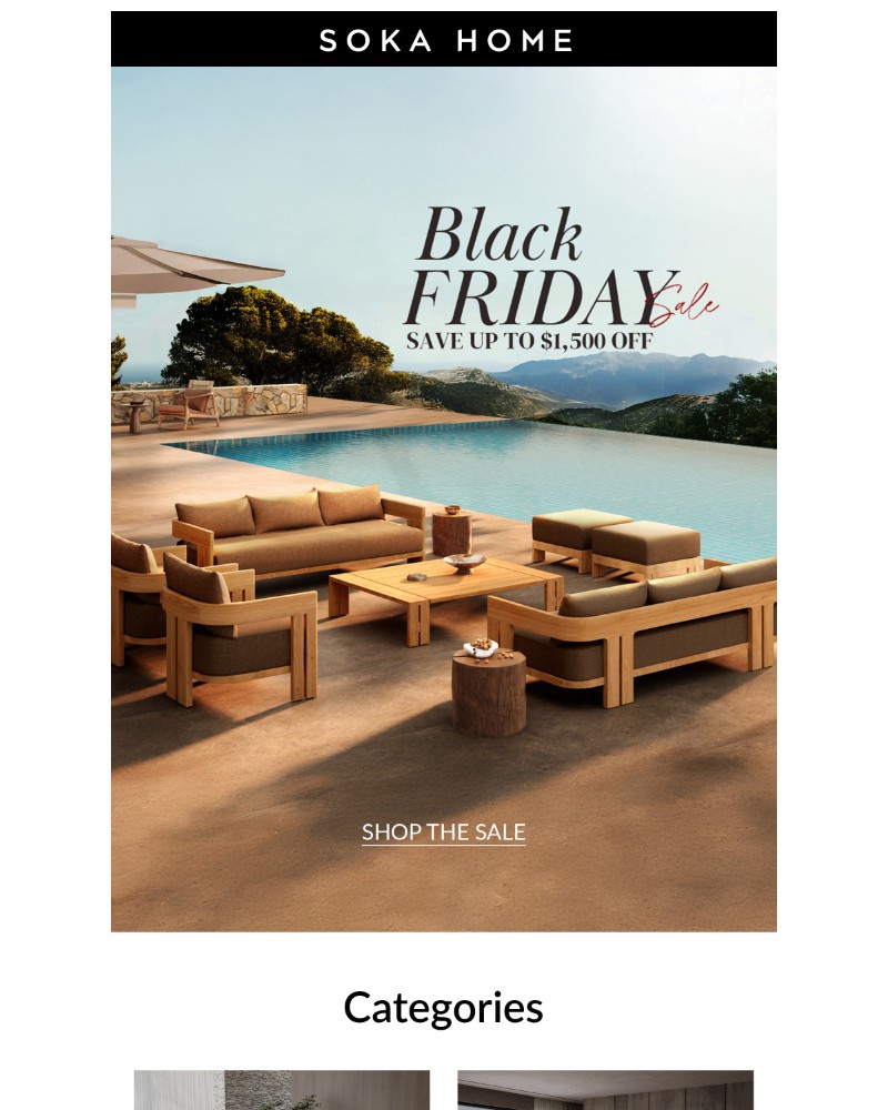 Screenshot of email sent to a Soka Home Newsletter subscriber