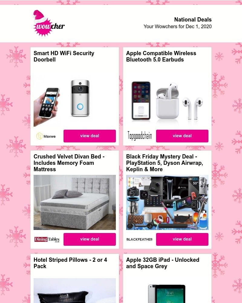 Screenshot of email with subject /media/emails/hd-wifi-security-doorbell-apple-compatible-wireless-earbuds-2499-crushed-velvet-d_ktGBcPJ.jpg