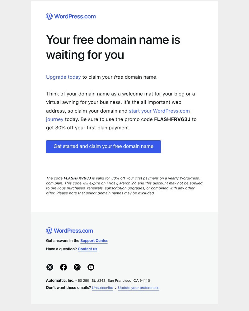 Screenshot of email with subject /media/emails/heads-up-your-free-domain-name-is-waiting-23f571-cropped-33cf963d.jpg